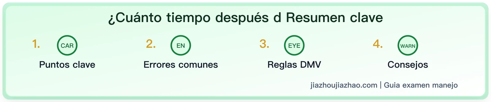 ¿Cuánto tiempo después de obtener el permiso de California puedo tomar el examen de manejo?