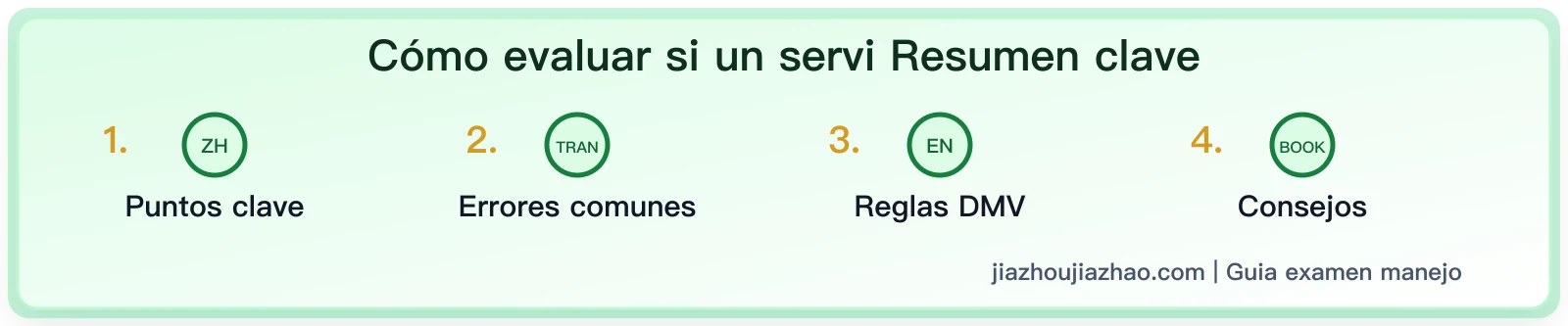 Cómo evaluar si un servicio de acompañamiento para el examen de manejo es confiable