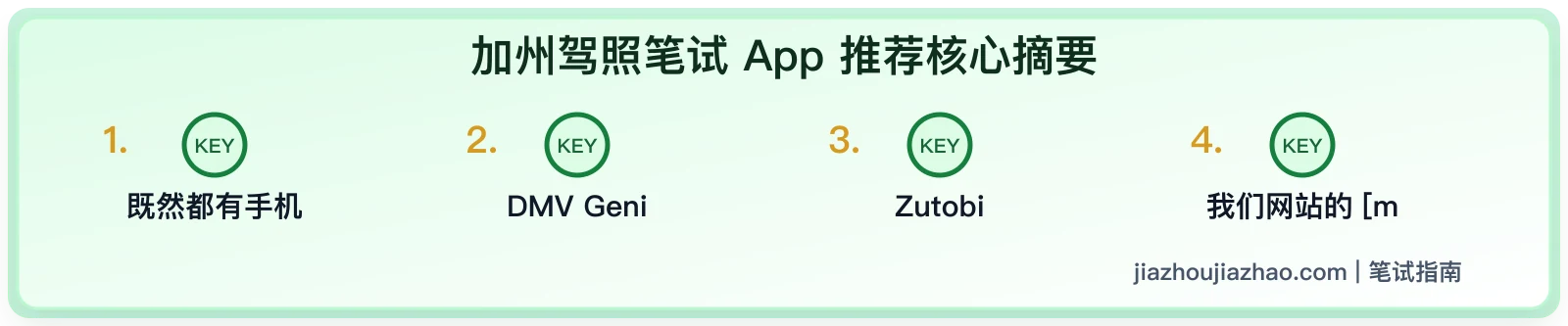 加州驾照笔试 App 怎么选:官方手册、题库和错题复习