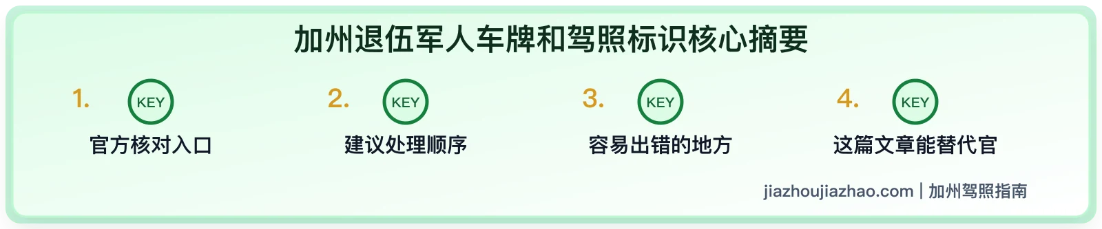 加州退伍军人车牌和驾照标识：申请条件和官方入口