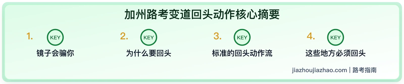加州路考变道回头检查:Shoulder Check 怎么做
