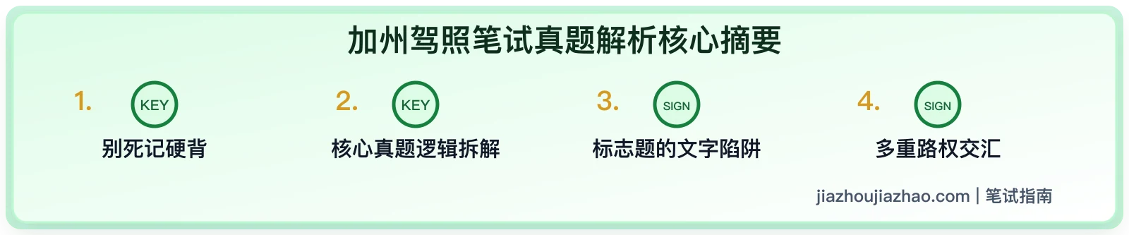 加州驾照笔试真题怎么复习:题型、规则和错题分析
