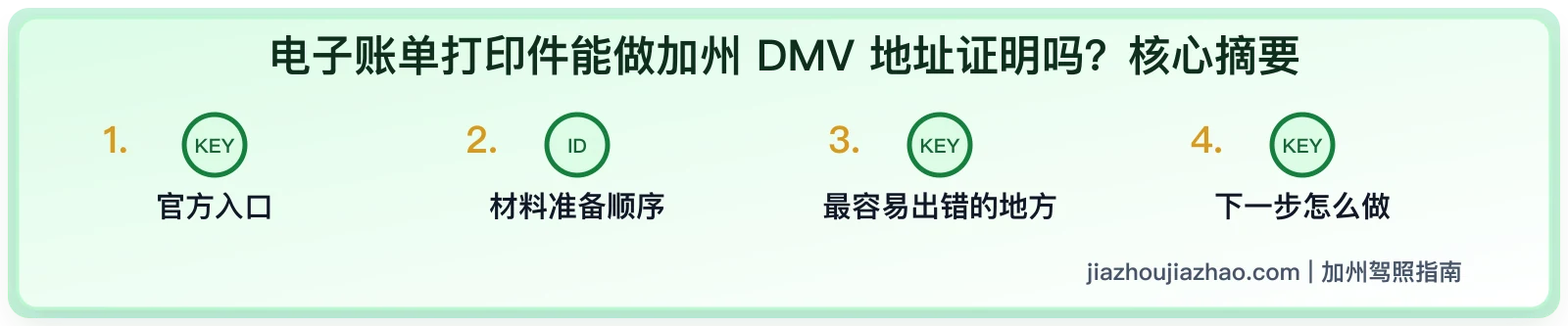 电子账单打印件能做加州 DMV 地址证明吗?REAL ID 材料说明