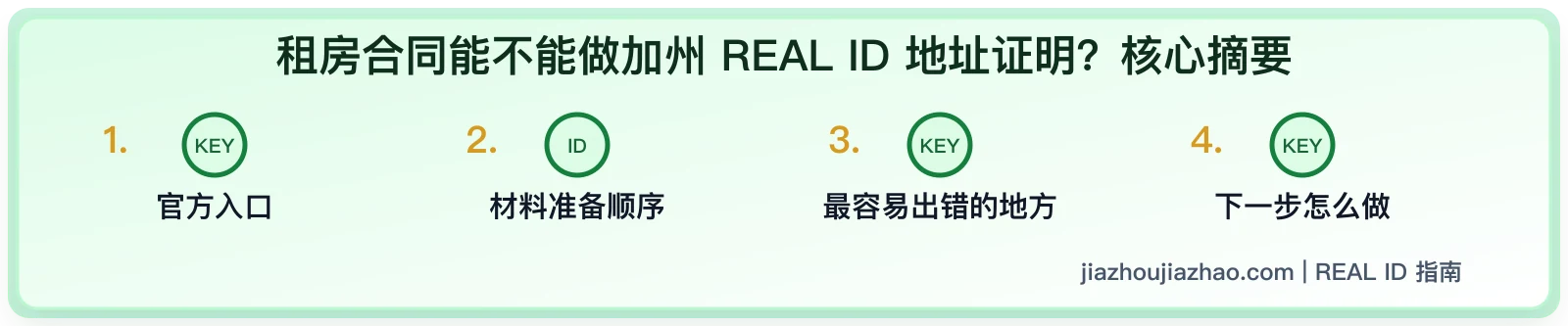租房合同能做加州 REAL ID 地址证明吗?Lease 材料说明