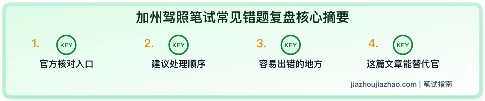 加州驾照笔试常见错题复盘:10 类高频易错点