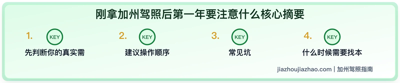 刚拿加州驾照后第一年要注意什么:保险、违章和安全驾驶