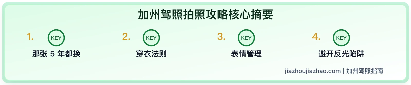 加州驾照拍照注意事项:DMV 现场照片怎么准备