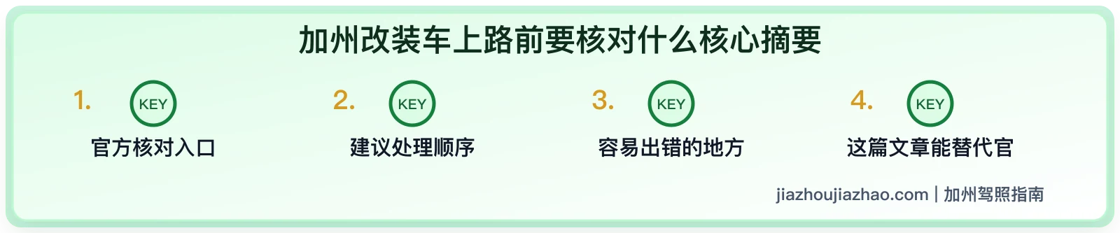加州改装车上路前要核对什么:车窗、排气和注册风险