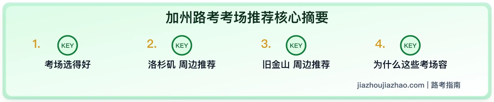 加州路考考场怎么选:距离、路况、预约和练车熟悉度