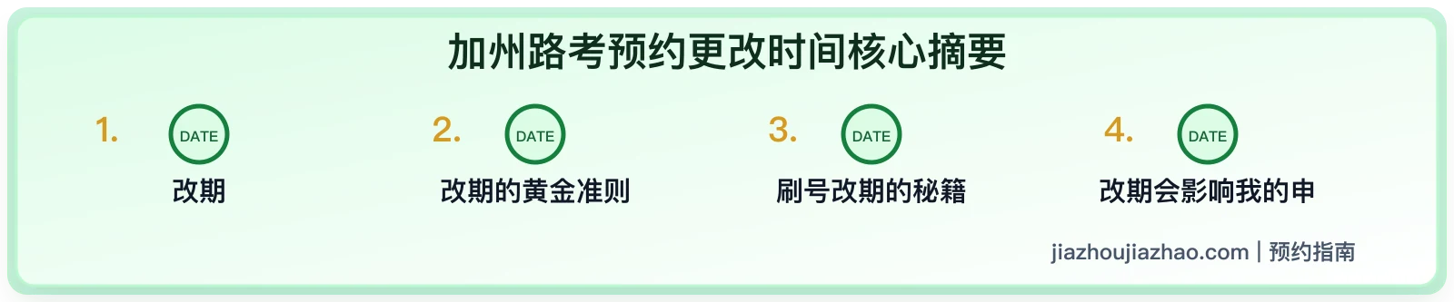 加州路考改期怎么改:2026 DMV 预约取消、换时间和注意事项